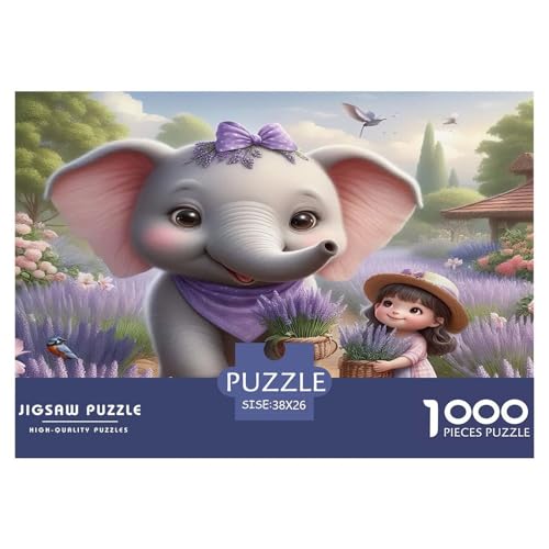 Elefanten Puzzles 1000 Teile Schwer Puzzle Spielzeug Pädagogisches Spiel Impossible Herausforderungsspielzeug Für Erwachsene Kinder 38x26cm/1000pcs von UNRXJZLVM
