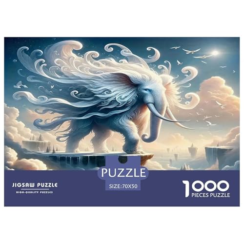 Elefanten Puzzles 1000 Teile Schwer Puzzle Spielzeug Pädagogisches Spiel Impossible Herausforderungsspielzeug Für Erwachsene Kinder 70x50cm/1000pcs von UNRXJZLVM