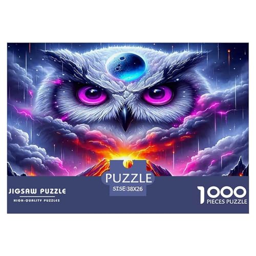 Eule Puzzle 1000 Teile Schwer Puzzle Spielzeug Lernspiel Impossible Herausforderung Spielzeug Für Erwachsene Kinder 38x26cm/1000pcs von UNRXJZLVM