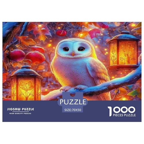 Eule Puzzle 1000 Teile Schwer Puzzle Spielzeug Lernspiel Impossible Herausforderung Spielzeug Für Erwachsene Kinder 70x50cm/1000pcs von UNRXJZLVM