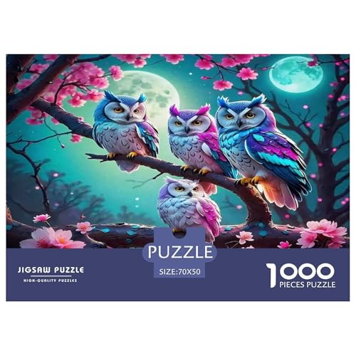 Eule Puzzle 1000 Teile Schwer Puzzle Spielzeug Lernspiel Impossible Herausforderungsspielzeug Für Erwachsene Und Kinder Ab 12 Jahren 70x50cm/1000pcs von UNRXJZLVM