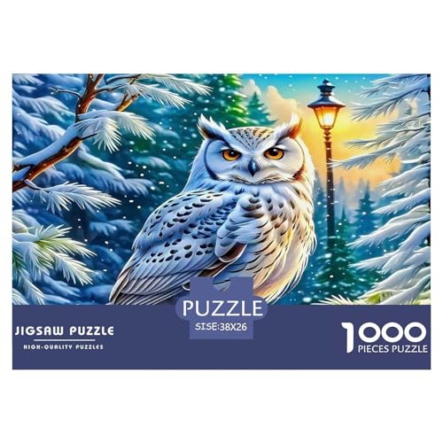 Eule Puzzles 1000 Teile Schwer Puzzle Spielzeug Lernspiel Impossible Herausforderung Spielzeug Für Erwachsene Kinder 38x26cm/1000pcs von UNRXJZLVM
