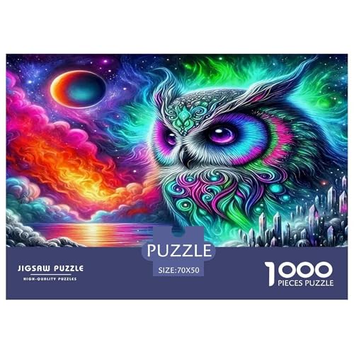 Eule Puzzles 1000 Teile Schwer Puzzle Spielzeug Lernspiel Impossible Herausforderungsspielzeug Für Erwachsene Und Kinder Ab 14 Jahren 70x50cm/1000pcs von UNRXJZLVM