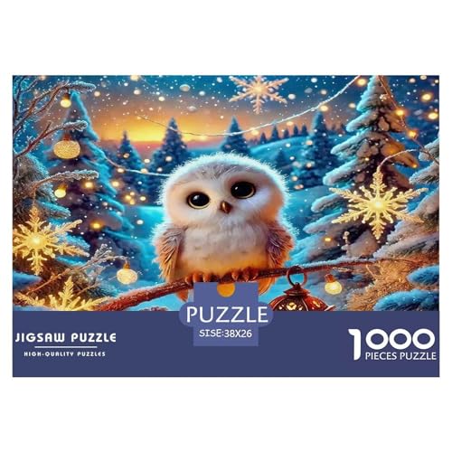 Eule Puzzles 1000 Teile Schwer Puzzle Spielzeug Pädagogisches Spiel Impossible Herausforderungsspielzeug Für Erwachsene Kinder 38x26cm/1000pcs von UNRXJZLVM
