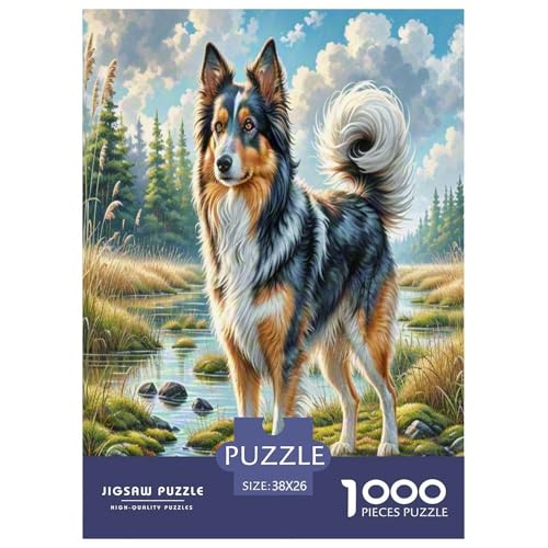 Finnischer Spitz Puzzles 1000 Teile Schwer Puzzle Spielzeug Lernspiel Impossible Herausforderung Spielzeug Für Erwachsene Kinder 38x26cm/1000pcs von UNRXJZLVM