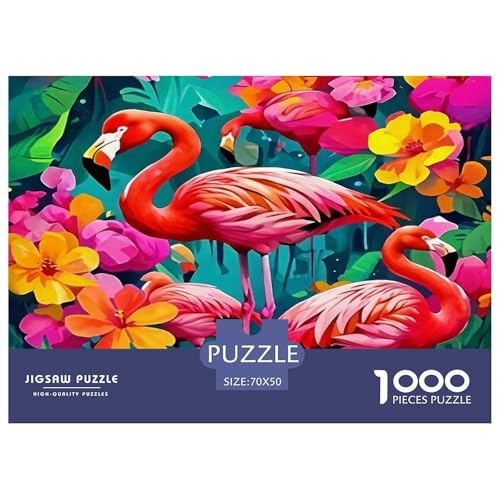 Flamingo Puzzle 1000 Teile Schwer Puzzle Spielzeug Lernspiel Impossible Herausforderungsspielzeug Für Erwachsene Und Kinder Ab 14 Jahren 70x50cm/1000pcs von UNRXJZLVM