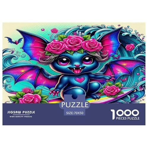 Fledermaus Puzzle 1000-teilige Schwer Puzzle Spielzeug Lernspiel Impossible Herausforderung Spielzeug Für Erwachsene Kinder 70x50cm/1000pcs von UNRXJZLVM