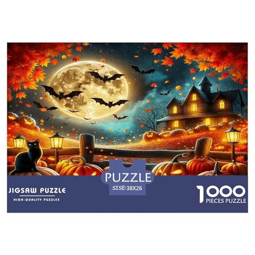 Fledermaus Puzzle 1000-teilige Schwer Puzzle Spielzeug Lernspiel Impossible Herausforderungsspielzeug Für Erwachsene Kinder 38x26cm/1000pcs von UNRXJZLVM