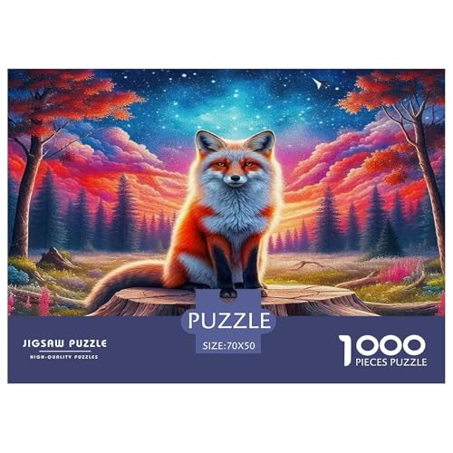 Fox Puzzle 1000 Teile Schwer Puzzle Spielzeug Lernspiel Impossible Herausforderungsspielzeug Für Erwachsene Kinder 70x50cm/1000pcs von UNRXJZLVM
