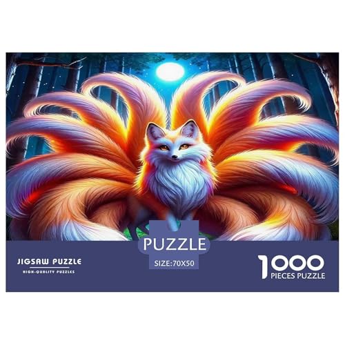 Fox Puzzle 1000-teilige Schwer Puzzle Spielzeug Lernspiel Impossible Herausforderung Spielzeug Für Erwachsene Kinder 70x50cm/1000pcs von UNRXJZLVM