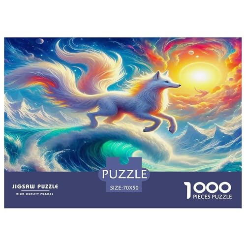 Fox Puzzle 1000-teilige Schwer Puzzle Spielzeug Lernspiel Impossible Herausforderungsspielzeug Für Erwachsene Kinder 70x50cm/1000pcs von UNRXJZLVM