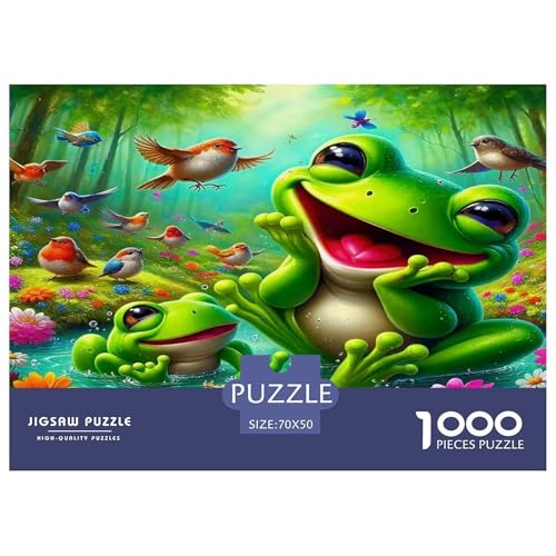 Frosch Puzzles 1000 Teile Schwer Puzzle Spielzeug Lernspiel Impossible Herausforderungsspielzeug Für Erwachsene Und Kinder Ab 12 Jahren 70x50cm/1000pcs von UNRXJZLVM