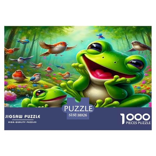 Frosch Puzzles 1000 Teile Schwer Puzzle Spielzeug Pädagogisches Spiel Impossible Herausforderungsspielzeug Für Erwachsene Kinder 38x26cm/1000pcs von UNRXJZLVM