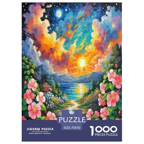 Fuchsien Hybrid Puzzle 1000-teilige Schwer Puzzle Spielzeug Lernspiel Impossible Herausforderung Spielzeug Für Erwachsene Kinder 70x50cm/1000pcs von UNRXJZLVM