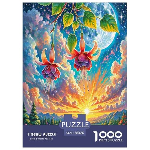 Fuchsien Puzzle 1000 Teile Schwer Puzzle Spielzeug Pädagogisches Spiel Impossible Herausforderung Spielzeug Für Erwachsene Kinder 38x26cm/1000pcs von UNRXJZLVM