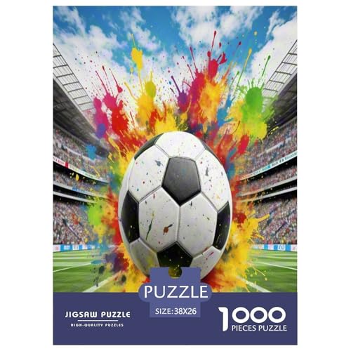 Fußball Puzzle 1000 Teile Schwer Puzzle Spielzeug Lernspiel Impossible Herausforderungsspielzeug Für Erwachsene Kinder 38x26cm/1000pcs von UNRXJZLVM