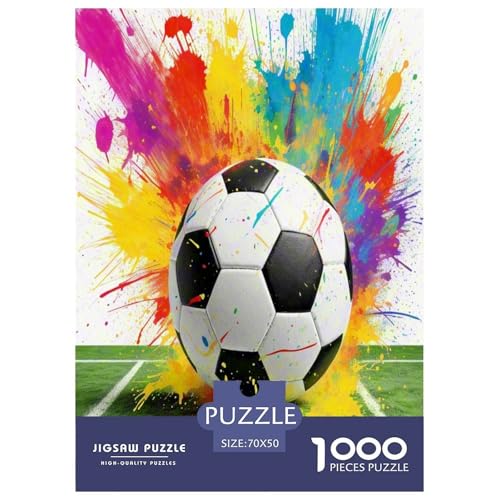 Fußball Puzzle 1000-teilige Schwer Puzzle Spielzeug Lernspiel Impossible Herausforderungsspielzeug Für Erwachsene Und Kinder in Bewährter 70x50cm/1000pcs von UNRXJZLVM