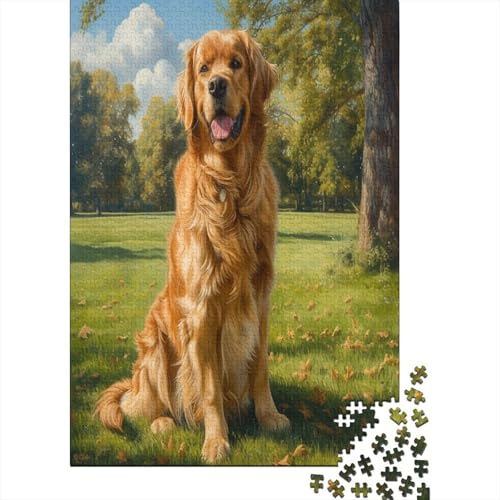 Golden Retriever 1000 Teile Puzzle Für Erwachsene Und Kinder Ab 14 Jahren Puzzel 1000pcs (75x50cm) von UNRXJZLVM