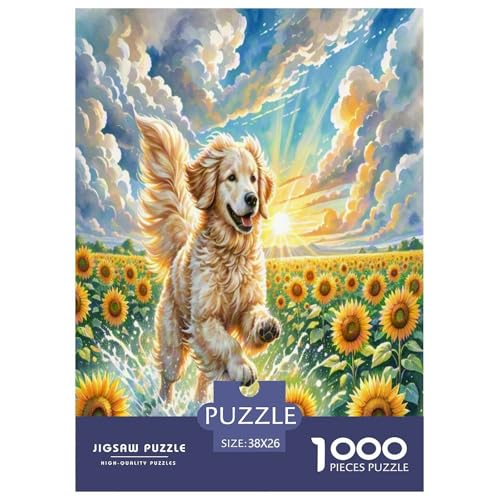 Goldendoodle Puzzle 1000 Teile Schwer Puzzle Spielzeug Lernspiel Impossible Herausforderung Spielzeug Für Erwachsene Und Kinder in Bewährter 38x26cm/1000pcs von UNRXJZLVM