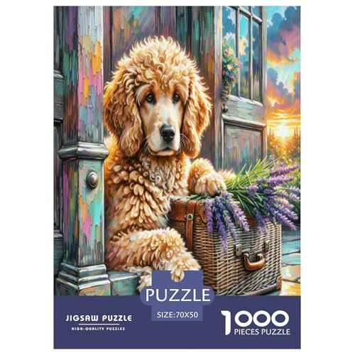 Goldendoodle Puzzle 1000 Teile Schwer Puzzle Spielzeug Lernspiel Impossible Herausforderungsspielzeug Für Erwachsene Kinder 70x50cm/1000pcs von UNRXJZLVM