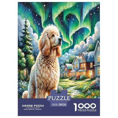 Goldendoodle Puzzle 1000-teilige Schwer Puzzle Spielzeug Lernspiel Impossible Herausforderung Spielzeug Für Erwachsene Und Kinder in Bewährter 38x26cm/1000pcs von UNRXJZLVM