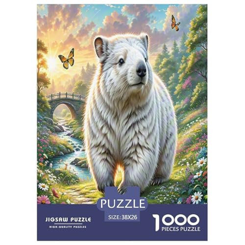 Goldener Hamster Puzzles 1000 Teile Schwer Puzzle Spielzeug Lernspiel Impossible Herausforderung Spielzeug Für Erwachsene Kinder 38x26cm/1000pcs von UNRXJZLVM