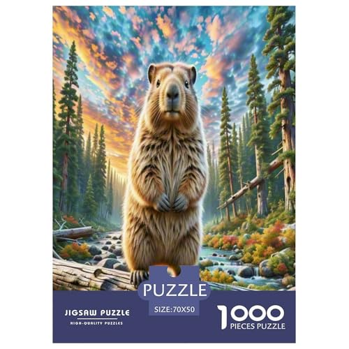 Goldener Hamster Puzzles 1000-teilige Schwer Puzzle Spielzeug Lernspiel Impossible Herausforderungsspielzeug Für Erwachsene Kinder 70x50cm/1000pcs von UNRXJZLVM