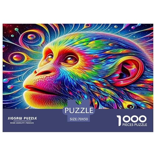 Gorilla Puzzle 1000 Teile Schwer Puzzle Spielzeug Lernspiel Impossible Herausforderung Spielzeug Für Erwachsene Kinder 70x50cm/1000pcs von UNRXJZLVM