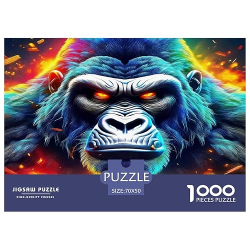 Gorilla Puzzles 1000 Teile Schwer Puzzle Spielzeug Pädagogisches Spiel Impossible Herausforderungsspielzeug Für Erwachsene Und Kinder Ab 14 Jahren 70x50cm/1000pcs von UNRXJZLVM