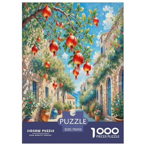 Granatapfelblüte Puzzle 1000 Teile Schwer Puzzle Spielzeug Lernspiel Impossible Herausforderungsspielzeug Für Erwachsene Und Kinder in Bewährter 70x50cm/1000pcs von UNRXJZLVM
