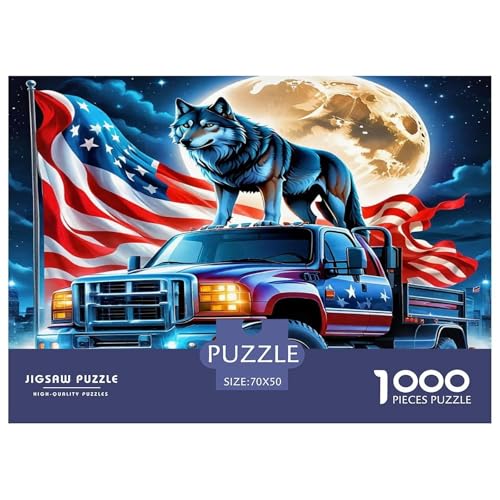 Großer LKW Puzzle 1000 Teile Schwer Puzzle Spielzeug Lernspiel Impossible Herausforderung Spielzeug Für Erwachsene Und Kinder Ab 14 Jahren 70x50cm/1000pcs von UNRXJZLVM