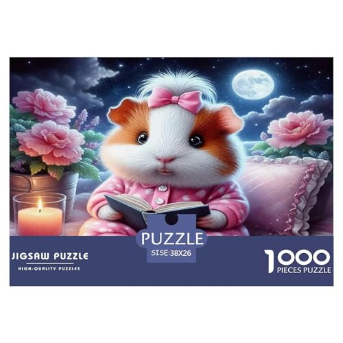 Guineeschwein Puzzles 1000 Teile Schwer Puzzle Spielzeug Lernspiel Impossible Herausforderung Spielzeug Für Erwachsene Kinder 38x26cm/1000pcs von UNRXJZLVM