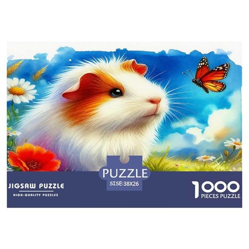 Guineeschwein Puzzles 1000 Teile Schwer Puzzle Spielzeug Lernspiel Impossible Herausforderungsspielzeug Für Erwachsene Kinder 38x26cm/1000pcs von UNRXJZLVM