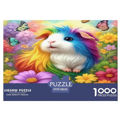 Guineeschwein Puzzles 1000 Teile Schwer Puzzle Spielzeug Lernspiel Impossible Herausforderungsspielzeug Für Erwachsene Kinder 38x26cm/1000pcs von UNRXJZLVM