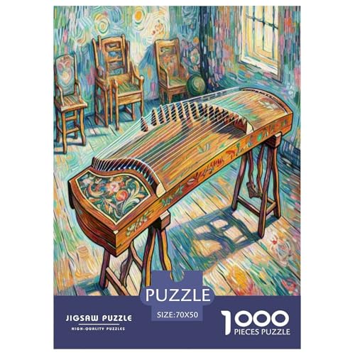 Guzheng Puzzle 1000 Teile Schwer Puzzle Spielzeug Lernspiel Impossible Herausforderung Spielzeug Für Erwachsene Kinder 70x50cm/1000pcs von UNRXJZLVM