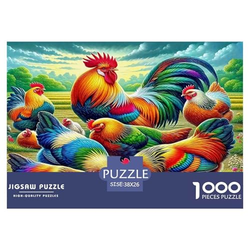 Hahn Puzzles 1000 Teile Schwer Puzzle Spielzeug Lernspiel Impossible Herausforderungsspielzeug Für Erwachsene Kinder 38x26cm/1000pcs von UNRXJZLVM