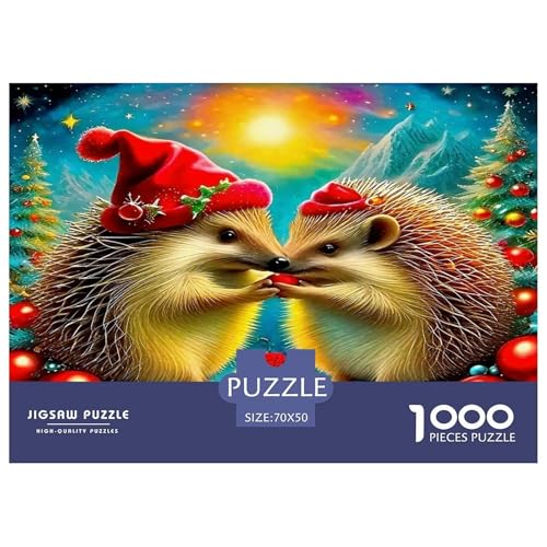 Hedgehog Puzzle 1000 Teile Schwer Puzzle Spielzeug Lernspiel Impossible Herausforderung Spielzeug Für Erwachsene Kinder 70x50cm/1000pcs von UNRXJZLVM