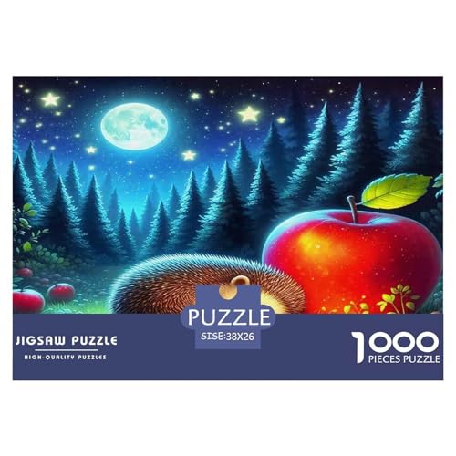 Hedgehog Puzzle 1000 Teile Schwer Puzzle Spielzeug Lernspiel Impossible Herausforderungsspielzeug Für Erwachsene Und Kinder Ab 12 Jahren 38x26cm/1000pcs von UNRXJZLVM