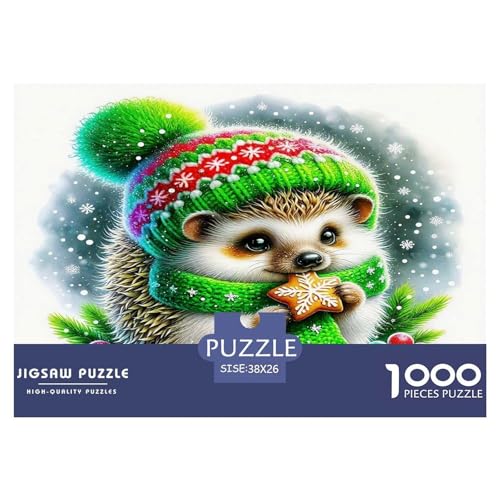 Hedgehog Puzzle 1000-teilige Schwer Puzzle Spielzeug Lernspiel Impossible Herausforderung Spielzeug Für Erwachsene Kinder 38x26cm/1000pcs von UNRXJZLVM