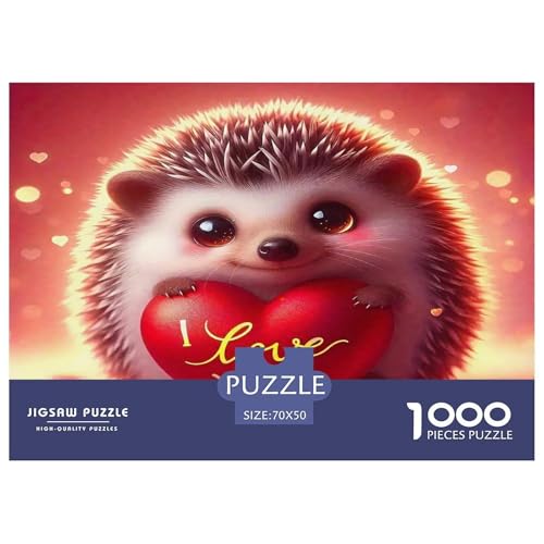 Hedgehog Puzzle 1000-teilige Schwer Puzzle Spielzeug Lernspiel Impossible Herausforderungsspielzeug Für Erwachsene Und Kinder in Bewährter 70x50cm/1000pcs Hedgehog Puzzle 1000-teilige Schwer Puzzle Spielzeug Lernspiel Impossible Herausforderungsspielzeug Für Erwachsene Und Kinder in Bewährter 70x50cm/1000pcs von UNRXJZLVM
