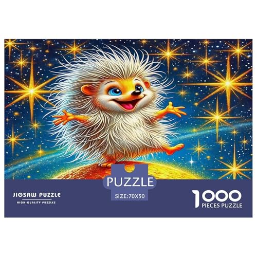 Hedgehog Puzzles 1000 Teile Schwer Puzzle Spielzeug Lernspiel Impossible Herausforderung Spielzeug Für Erwachsene Kinder 70x50cm/1000pcs von UNRXJZLVM