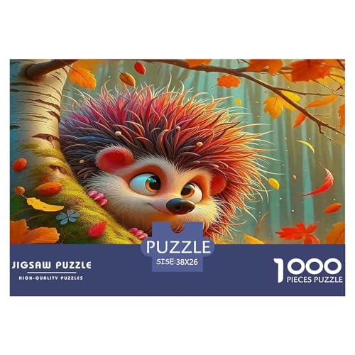 Hedgehog Puzzles 1000 Teile Schwer Puzzle Spielzeug Lernspiel Impossible Herausforderungsspielzeug Für Erwachsene Kinder 38x26cm/1000pcs von UNRXJZLVM