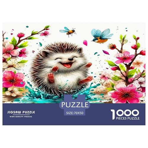 Hedgehog Puzzles 1000 Teile Schwer Puzzle Spielzeug Lernspiel Impossible Herausforderungsspielzeug Für Erwachsene Kinder 70x50cm/1000pcs von UNRXJZLVM