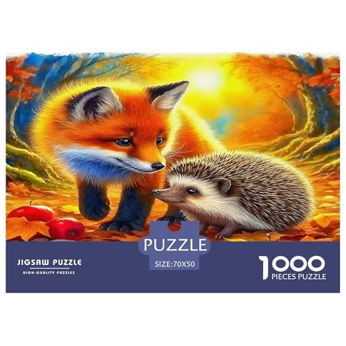 Hedgehog Puzzles 1000 Teile Schwer Puzzle Spielzeug Pädagogisches Spiel Impossible Herausforderung Spielzeug Für Erwachsene Und Kinder Ab 14 Jahren 70x50cm/1000pcs von UNRXJZLVM