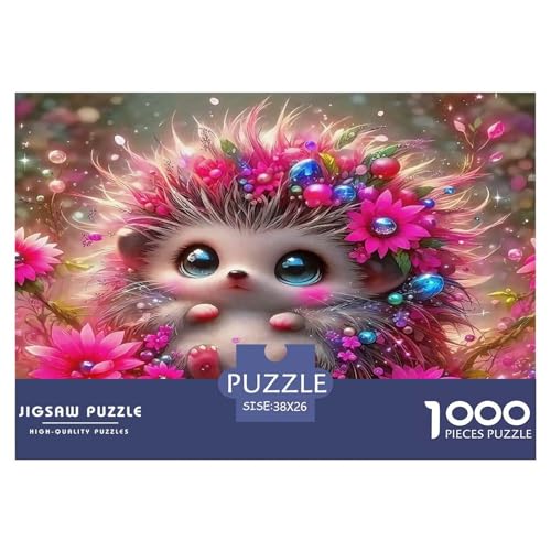 Hedgehog Puzzles 1000 Teile Schwer Puzzle Spielzeug Pädagogisches Spiel Impossible Herausforderungsspielzeug Für Erwachsene Kinder 38x26cm/1000pcs von UNRXJZLVM