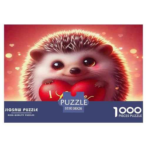 Hedgehog Puzzles 1000 Teile Schwer Puzzle Spielzeug Pädagogisches Spiel Impossible Herausforderungsspielzeug Für Erwachsene Und Kinder Ab 12 Jahren 38x26cm/1000pcs von UNRXJZLVM