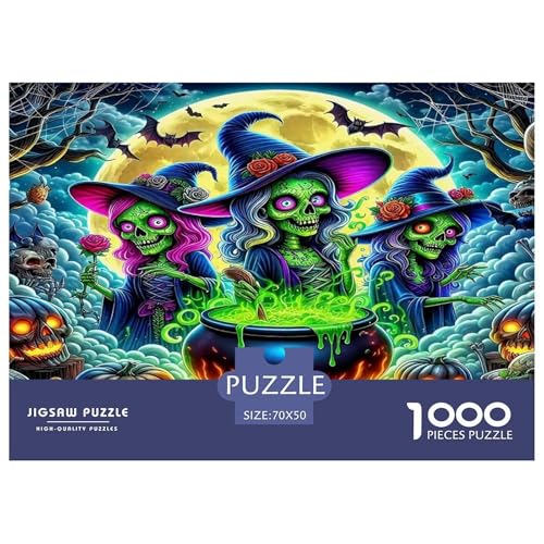 Hexe Puzzle 1000 Teile Schwer Puzzle Spielzeug Lernspiel Impossible Herausforderungsspielzeug Für Erwachsene Und Kinder in Bewährter 70x50cm/1000pcs von UNRXJZLVM