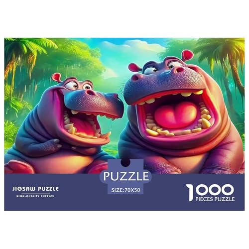 Hippopotamus Puzzle 1000 Teile Schwer Puzzle Spielzeug Lernspiel Impossible Herausforderung Spielzeug Für Erwachsene Kinder 70x50cm/1000pcs Hippopotamus Puzzle 1000 Teile Schwer Puzzle Spielzeug Lernspiel Impossible Herausforderung Spielzeug Für Erwachsene Kinder 70x50cm/1000pcs von UNRXJZLVM