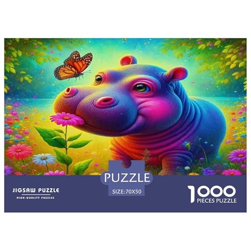 Hippopotamus Puzzle 1000-teilige Schwer Puzzle Spielzeug Pädagogisches Spiel Impossible Herausforderungsspielzeug Für Erwachsene Kinder 70x50cm/1000pcs Hippopotamus Puzzle 1000-teilige Schwer Puzzle Spielzeug Pädagogisches Spiel Impossible Herausforderungsspielzeug Für Erwachsene Kinder 70x50cm/1000pcs von UNRXJZLVM