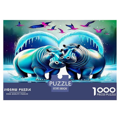 Hippopotamus Puzzles 1000 Teile Schwer Puzzle Spielzeug Lernspiel Impossible Herausforderungsspielzeug Für Erwachsene Und Kinder Ab 12 Jahren 38x26cm/1000pcs Hippopotamus Puzzles 1000 Teile Schwer Puzzle Spielzeug Lernspiel Impossible Herausforderungsspielzeug Für Erwachsene Und Kinder Ab 12 Jahren 38x26cm/1000pcs von UNRXJZLVM
